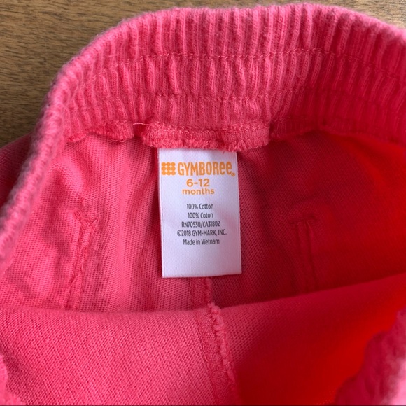 3/$10 GYMBOREE Baby girl pink shorts 6-12m - Picture 2 of 3